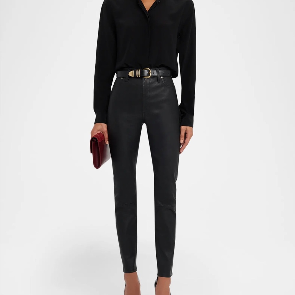 Ralph Lauren Lambskin Slim Pant Size:4